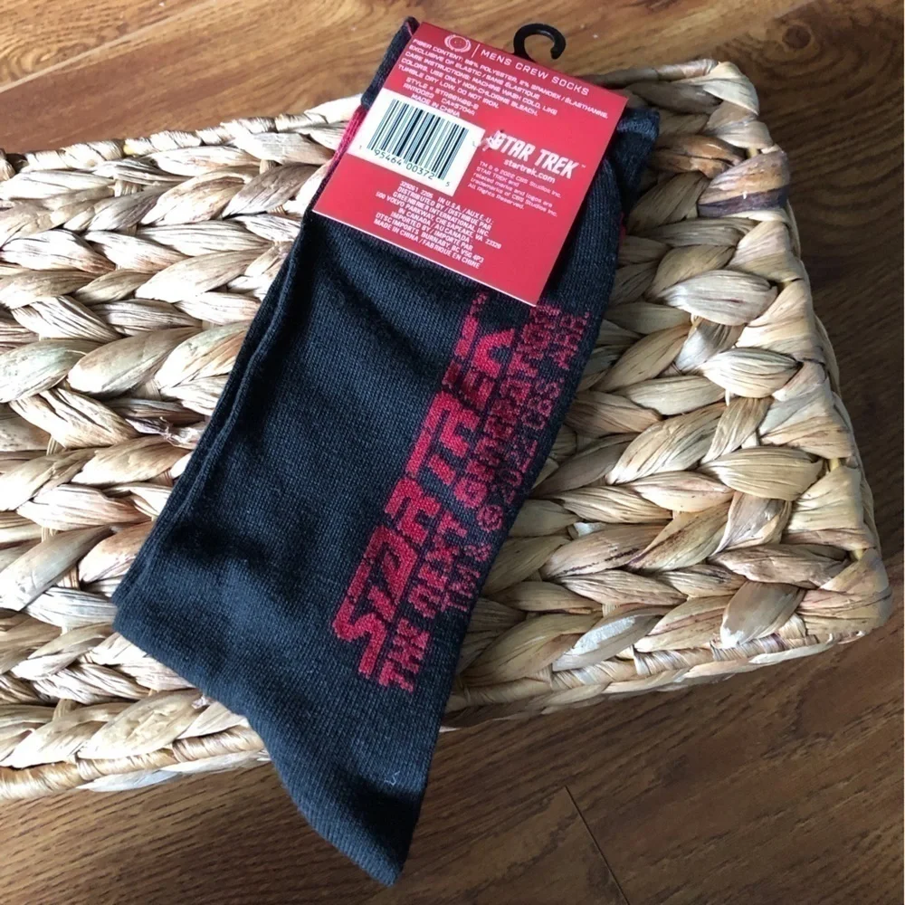 Star Trek: Captain John Luc Picard Men’s Crew Socks size 10-13